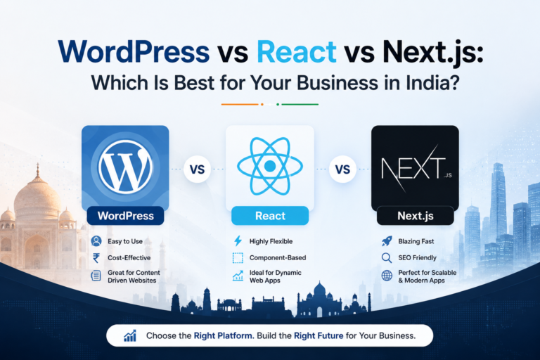 WordPress vs React vs Next.js: Which Is Best for Your Business in India?